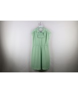 Vtg 70s Streetwear Womens 16 Frill Collar Polka Dot Sleeveless Knit Dres... - $54.09 CAD