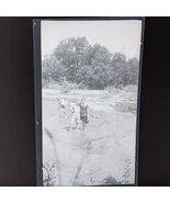 Vintage Photo Negative Women And Children Playing In River 1920s - $14.18