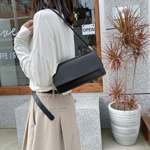 Soft PU Leather Baguette Shoulder Bags For Women 2022 Simple Armpit Bag Lady Han - £19.44 GBP