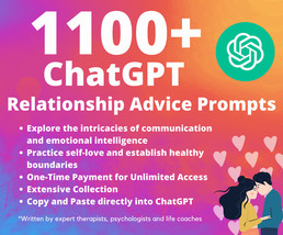 1100+ ChatGPT Prompts for Relationship Advice | Relationship Coaching | ... - £3.11 GBP