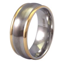 Brushed Casual Ring Mens Womens 8mm Stainless Steel Wedding Band Size 5-15 - £7.71 GBP