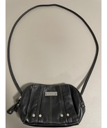 Tignanello Pebbled Leather Domed Crossbody Shoulder Bag Small Black - $40.00