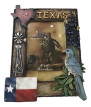 Rustic Western Patriotic Texas Mockingbird Windmill Bluebonnets Picture ... - $25.99