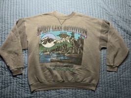 Vintage Spirit Lake Outfitters Sweatshirt Sierra Nevada XXL Gray Made In... - $29.70