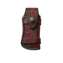 Straight Leather Folding Knife Sheath Universal Edge Guard Outdoor Camping S - €9,22 EUR