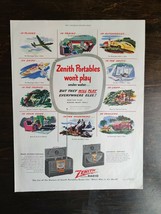 Vintage 1947 Zenith Portable Radio Full Page Original Ad - OC - $6.64