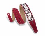 Levy&#39;s Leathers 2.5&quot; Suede Leather Guitar Strap Embellish Suede Design; ... - $54.59