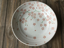 Large 11.5&quot; Japanese Pottery Cherry Blossom with Light Speckle Serving Bowl NEW - £25.78 GBP