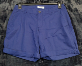 Old Navy Chino Shorts Womens Size 8 Blue Cotton Slash Pockets Flat Front Casual - £7.43 GBP
