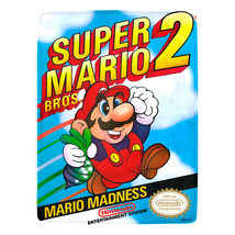 Super Mario Bros. 2 NES Box Retro Video Game By Nintendo Fleece Blanket  - $45.25+