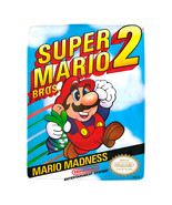 Super Mario Bros. 2 NES Box Retro Video Game By Nintendo Fleece Blanket  - $61.88 CAD+