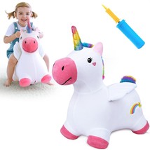 iPlay, iLearn Bouncy Pals Unicorn Hopping Horse Plush, Outdoor n Indoor Ride on  - £43.95 GBP