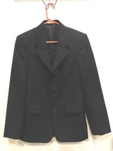 Princeton Wool Blazer Youth Boys Sz 17 Short Black Suit Jacket Sport Coa... - $24.63