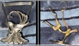 Unbranded Metal Decor~2 Pieces~Bird Place card Holder~Tennis Player Figu... - $19.80