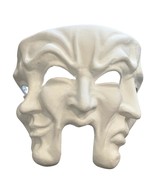 Blank theatre mask with three faces - White mask to decorate or wearing. - $69.00