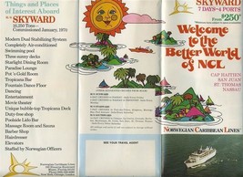NCL Skyward Deck Plan &amp; Guide 1972 Norwegian Caribbean - £22.05 GBP