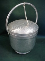 60&#39;s Hammered Aluminum Italian Ice Bucket - £27.52 GBP