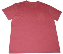 Patagonia Responsibili-tee Recycled Pocket T-Shirt Coral Pink Men XXL Regular A+ - £30.16 GBP