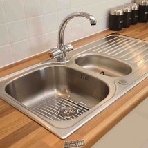Unbranded-Small Chrome Sink Protector 12.25&quot;Lx10.4&quot;Dx1.6&quot;H Steel - $14.24