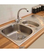 Unbranded-Small Chrome Sink Protector 12.25&quot;Lx10.4&quot;Dx1.6&quot;H Steel - $19.46 CAD