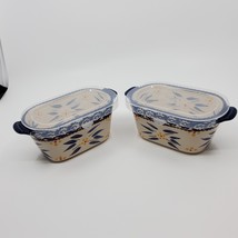 Temp-Tations By Tara Old World Set  of 2 x 12oz mini loaf pans with plastic lid  - £19.18 GBP