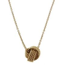 Mesh knotted Ball Drop  Necklace - £8.80 GBP