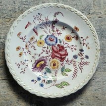 Antique Vintage Shabby Romantic Hand Painted Flower Plate 7-1/2&quot;in. Diameter - £16.12 GBP