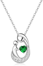 Mothers Day Gift for Mom Wife, S925 Sterling Silver Mother Daughter Necklaces 18 - £43.99 GBP