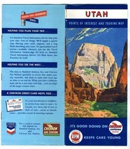 Chevron Oil Points Interest and Touring  Map of Utah 1948 Gousha - $13.86