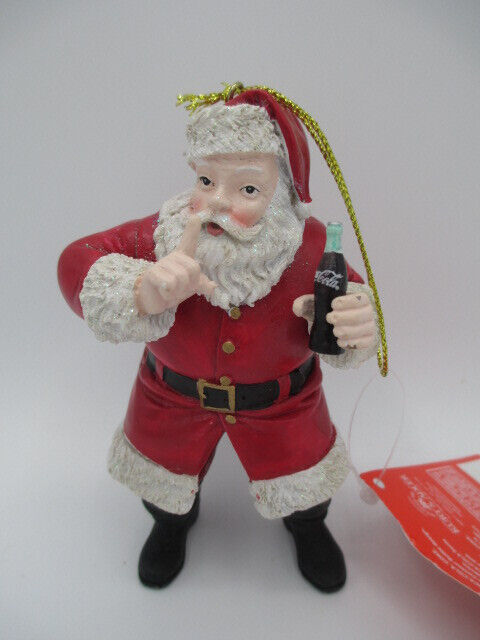 Primary image for Coca-Cola Kurt Adler Santa Ornament Shhhh Holiday Christmas