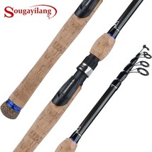 Sougayilang 1.8M-2.7M Telescopic Fishing Rod Cork Handle Spinning/Casting Fishin - £66.32 GBP