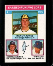 1976 Topps #201 Randy JONES/ANDY MESSERSMITH/TOM Seaver Exmt Nl Era Lea *X104818 - £1.34 GBP