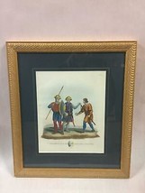 Hand Colored Engraving From 1842- By Samuel Meyrick (History Of Ancient Armour) - £40.35 GBP