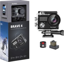 Akaso Brave 4 4K 20Mp Wifi Action Camera Ultra Hd With Eis 30M Underwater - £93.46 GBP