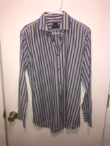 Paul Smith London Slim Fit Contrasting Cuff Shirt Men&#39;s SZ 16 Made In Italy - £10.90 GBP
