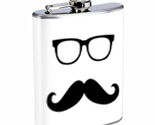 Cute Mustache D5 8oz Stainless Steel Hip Flask - $16.78