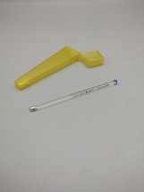 Vintage Thermometer Glass FAICHNEY Yellow Case  A  0001  CP  MICH 1  - $20.78