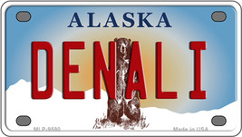 Denali Alaska State Novelty Mini Metal License Plate Tag - $284.59 MXN