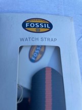 NEW- Fossil 18MM Royal, Cobalt Polyester Watch Strap,Band New - £9.82 GBP