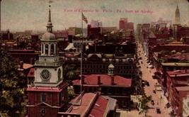 Vintage POSTCARD- View Of Chestnut St, From An Airship, Philadelphia, Pa BK49 - £4.35 GBP