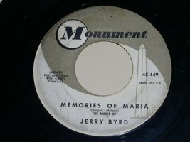 Jerry Byrd Memories Of Maria Invitation 45 Rpm Record Vinyl Monument Label - £12.57 GBP