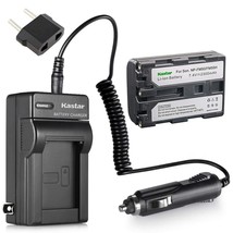 Kastar Battery and Charger w/Car Charger Replacement for Sony NP-FM50 NP-QM51 an - £22.01 GBP