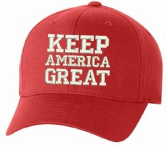 Keep America Great Donald Trump Hat &amp; TRUMP DECAL Various Sizes Flag on Flex Fit - £19.11 GBP