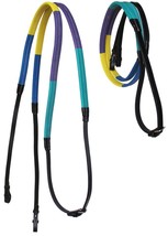 54&quot; Horse English Black Leather Rubber Grip Schooling TRAINING Reins 805... - $552.51 MXN