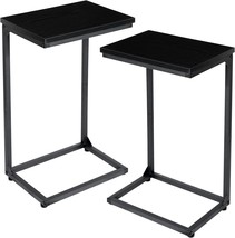 Amhancible C Shaped End Table Set Of 2, Side Tables For Sofa, Couch Table, Small - £52.11 GBP