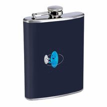 Earth Moon Friends Em1 Flask 8oz Stainless Steel Hip Drinking Whiskey - £11.76 GBP