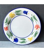 Dansk Tulip Dinner Plate Red Blue Yellow Tulips on Rim 11&quot; Dansk Indonesia - $532.84 MXN