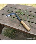 Japanese 11&quot; Weeding Sickle Hoe - High-Carbon Steel, Sharp Blade, Nejiri... - $350.61 MXN