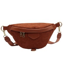 Women&#39;s Waist Bag Flannelette Splicing Chest Bag Fashion Mini Shoulder Bag Women - £59.93 GBP