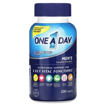 One-A-Day Men&#39;s Complete Multivitamin Men&#39;s Health Vitamins B6 &amp; B12 200 Tablets - £34.03 GBP